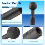 Varku Sphere Rotary Burr, Carbon Steel Ball Grinding Head Power Carving Tools, Wood Polishing Carving Engraving Drilling Bits. 5/8-11 Threads for 4 1/2 and 5 Inch Angle Grinder Varku