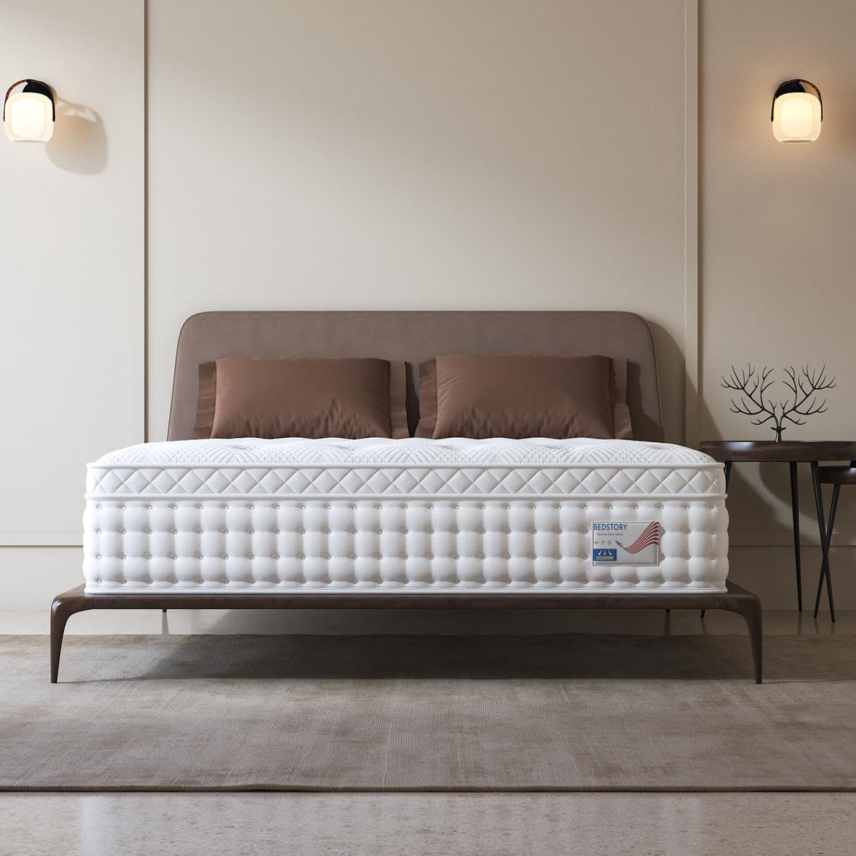 BedStory King Mattress, 14 Inch Deep Sleep Mattress Extra Lumbar & Shoulder Support, Hybrid Mattresses with Gel Memory Foam, Fiberglass Free, No Odor, 365 Night Trial, Forever Warranty BedStory