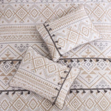 HORIMOTE HOME Boho Style Beige King Quilt Set with Tassle, Soft and Lightweight Bedspread for All Season, Full Size Bed Coverlet with 2 Matching Pillow Shams (3 Piece) HORIMOTE HOME