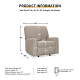 Signature Design by Ashley Deltona Casual Manual Rocker Recliner, Beige Signature Design by Ashley