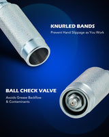 Orion Motor Tech Grease Gun Accessory Kit, 7 Piece Grease Gun Coupler Set for Hard to Reach Grease Fittings, Quick Connect Lubrication Grease Zerk Fitting Adapters with Grease Gun Hose Orion Motor Tech