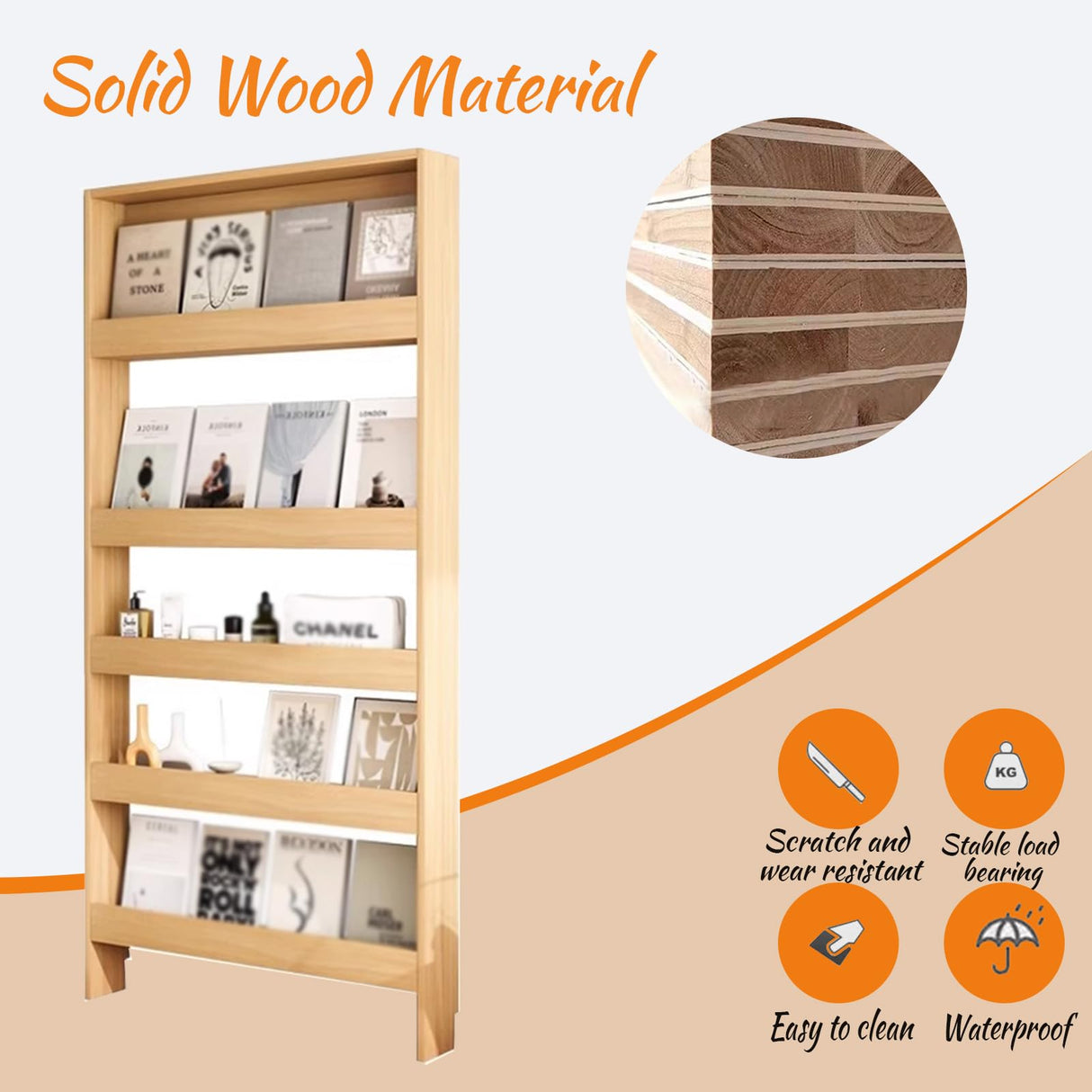 Book Shelf, Behind the Door Bookshelf with Shelves 5 Shelf Bookcase with Doors, Hidden Storage Behind Door with Baffle for Living Room Bedroom Children's Room White 31.5''*4.7''*70.9''(four-door) LINLIUA