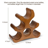 TRUDING Countertop Wine Rack - 6 Bottle Wooden Wine Rack - Freestanding Wine Bottle Holder Stand - Wine Storage Rack for Cabinet Pantry Bar Kitchen (Brown) TRUDING