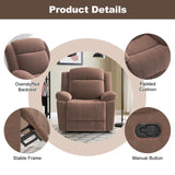 HAOMARKETS Rocker Recliner Chair for Adults, Manual Recliner Chair with Overstuffed Backrest and Armrests, Upholstered Rocking Reclining Sofa Chair for Living Room, Grey HAOMARKETS
