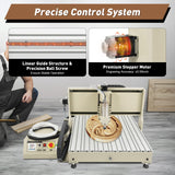 USB 4 Axis CNC 6090 Router Kit MACH3 Control +2.2KW CNC Router Small Wood Metal Engraving Milling Machine,3D Milling Engraving Machine with Controller for Wood Relief, Three-dimensional Carving AHULIN