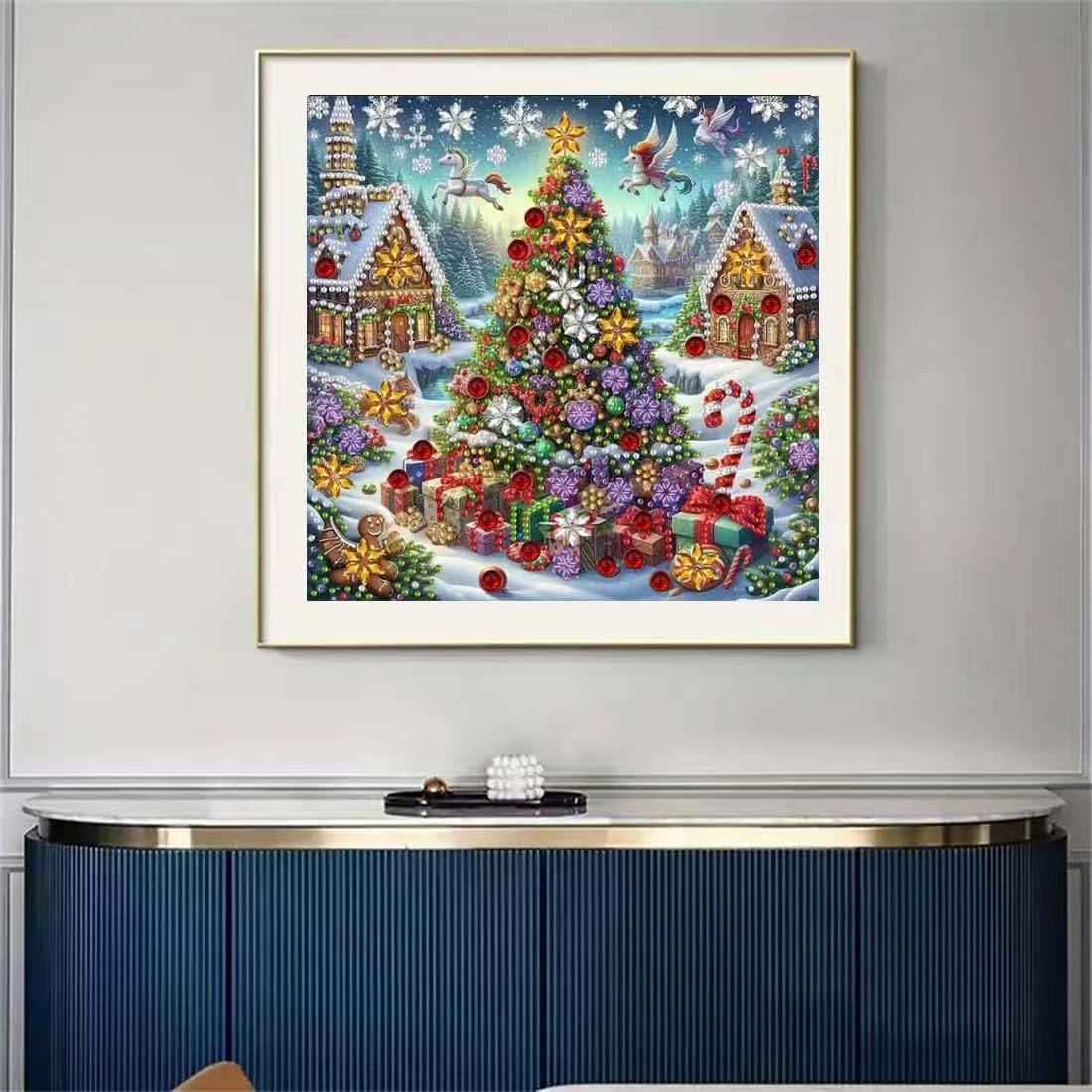 Christmas Diamond Art Kits for Adults Beginner,5D Special Shape Christmas Tree Diamond Painting Kits,DIY Crystal Drill Diamond Dots Paint by Gem Art Crafts for Home Decor 12 X 12Inch SHICERNHJ