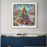 Christmas Diamond Art Kits for Adults Beginner,5D Special Shape Christmas Tree Diamond Painting Kits,DIY Crystal Drill Diamond Dots Paint by Gem Art Crafts for Home Decor 12 X 12Inch SHICERNHJ