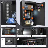 XDeer Security Flat Wall Safes In-Wall Hidden Safes Biometric Safes Fingerprint Safes Electronic Hidden Safes with Numeric Keypad Protecting Handguns, Money, Jewelry, Passports - for Home or Business XDeer