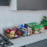 6 Pack Wire Baskets for Pantry Organization and Storage, Kitchen Organizer, 2 XXLarge & 2 XLarge & 2 Large VITEVER