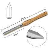 BMWOOD Cryo M2 HSS Diamond Parting Tool 3/16" with 12-1/2" Beech Handle for Woodturning Chisels BMWOOD