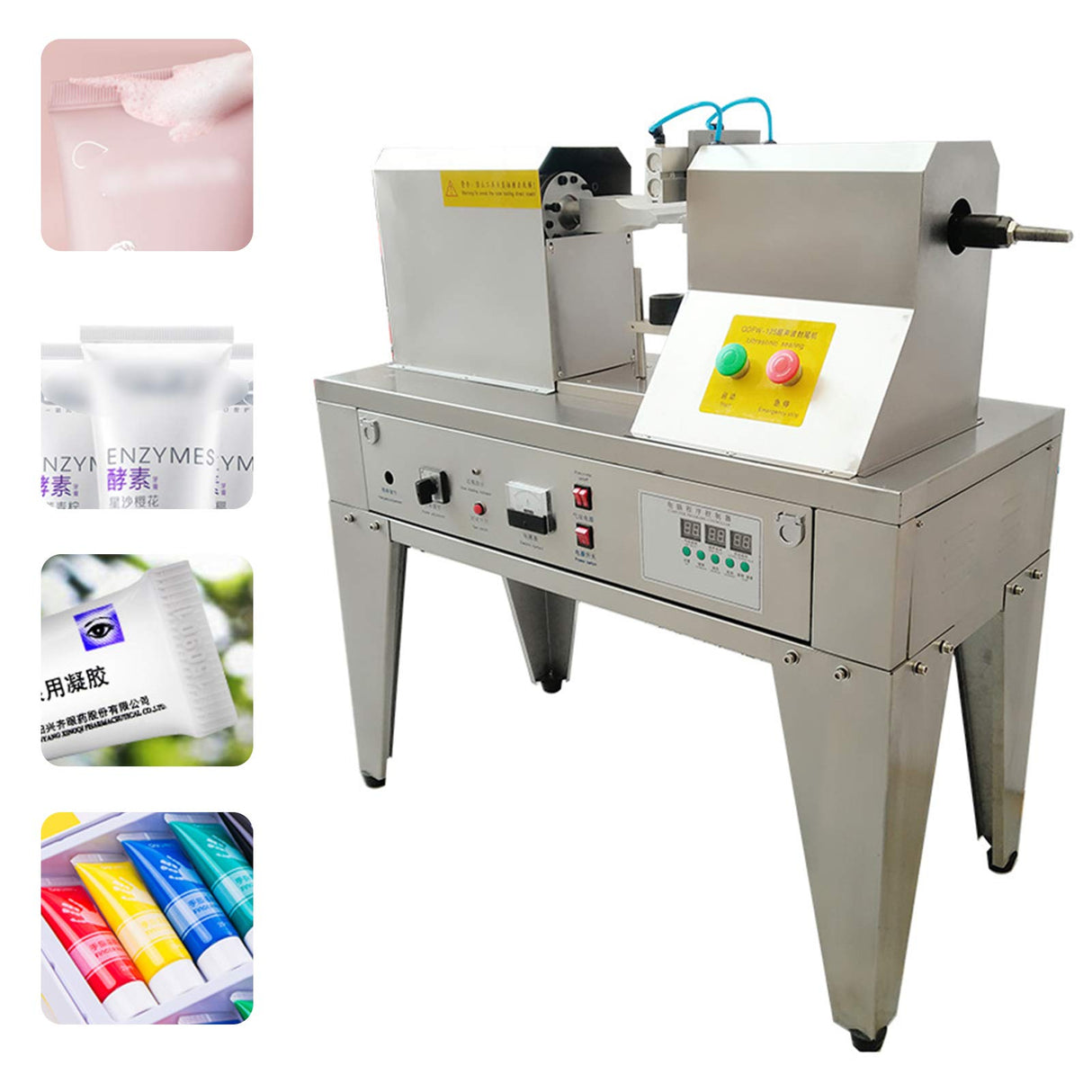 CNCEST Sealer Machine，1200W Industrial Ultrasonic Plastic Tube Sealer ，Cutter Diameter 3.15" Soft Plastic Composite Hose Sealer Tube Sealing Machine Welder for Plastic Tube Cosmetics Toothpaste CNCEST