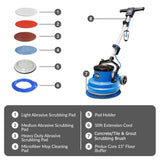 Prolux Core Heavy Duty 15 inch Floor Buffer Scrubber and Polisher Cleaning Machine - All floor surfaces Prolux