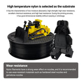 Kingroon Nylon 3D Printer Filament, Dimensional Accuracy +/- 0.03 mm, 1 kg Spool(2.2lbs), 1.75 mm, Black Kingroon