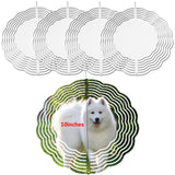 5 pcs 10 inch Sublimation Wind Spinner Blanks Round Sublimation Blanks Products Stainless Steel Metal Indoor Outdoor Garden Decoration for Heat Press Transfer Sublimation Blank Gift AiDiYGECO