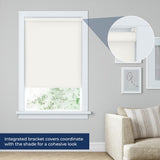 LEVOLOR Basics Cordless Fabric Roller Shade, Easy to Install Blackout Shades for Windows, Neutral White, Fits up to 21” Width and 72” Length, Home Solution for Any Space or Room Decor LEVOLOR