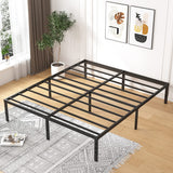 ALDRICH Heavy Duty 18 Inch Black Metal King Size Bed Frame with Noise-Free Assembly ALDRICH