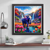 OFRKE Diamond Painting Kits for Adults Beginners 5D Diamond Art Kits with Round Diamonds Gem Art Full Drill Elephant Painting for Home Wall Decor Gifts 12x16inch OFRKE