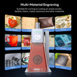 Longer Nano Pro Portable Laser Engraver, 5000mm/s High-Speed 12W Laser Engraver and Cutter, Engraving Precision 0.01 * 0.01mm, DIY Engraver Tool for Wood, Acrylic, Leather, Cloth, Metal, Ceramics Longer