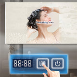 ZGNBSD Bathroom Vanity with Sink - Double Sink Bathroom Vanity, Wall Mounted Bathroom Sink Cabinet & LED Smart Defogger Mirror Cabinet Combination, Floating Vanity (Single B, 60") ZGNBSD