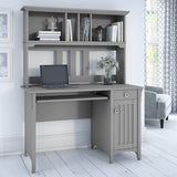 Bush Furniture Salinas Computer Desk with Hutch | Study Table with Drawers, Cabinets & Pullout Keyboard/Laptop Tray | Modern Home Office Desk in Cape Cod Gray | Work Desk with Storage Bush Business Furniture