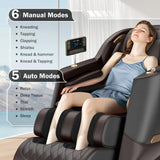 Culanta Massage Chair Full Body, Zero Gravity SL-Track Shiatsu Massage Recliner Chair with Body Scan, Airbags, Foot Rollers, Deep Yoga Stretch, Heating (U1-Brown) Culanta
