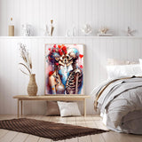 igoodom Diamond Art Kits for Adults, Sugar Skull Diamond Painting Kit, Full Drill Round Skull Diamond Art Kits, DIY Gem Art and Crafts for Home Wall Decor Gift 12x16inch igoodom