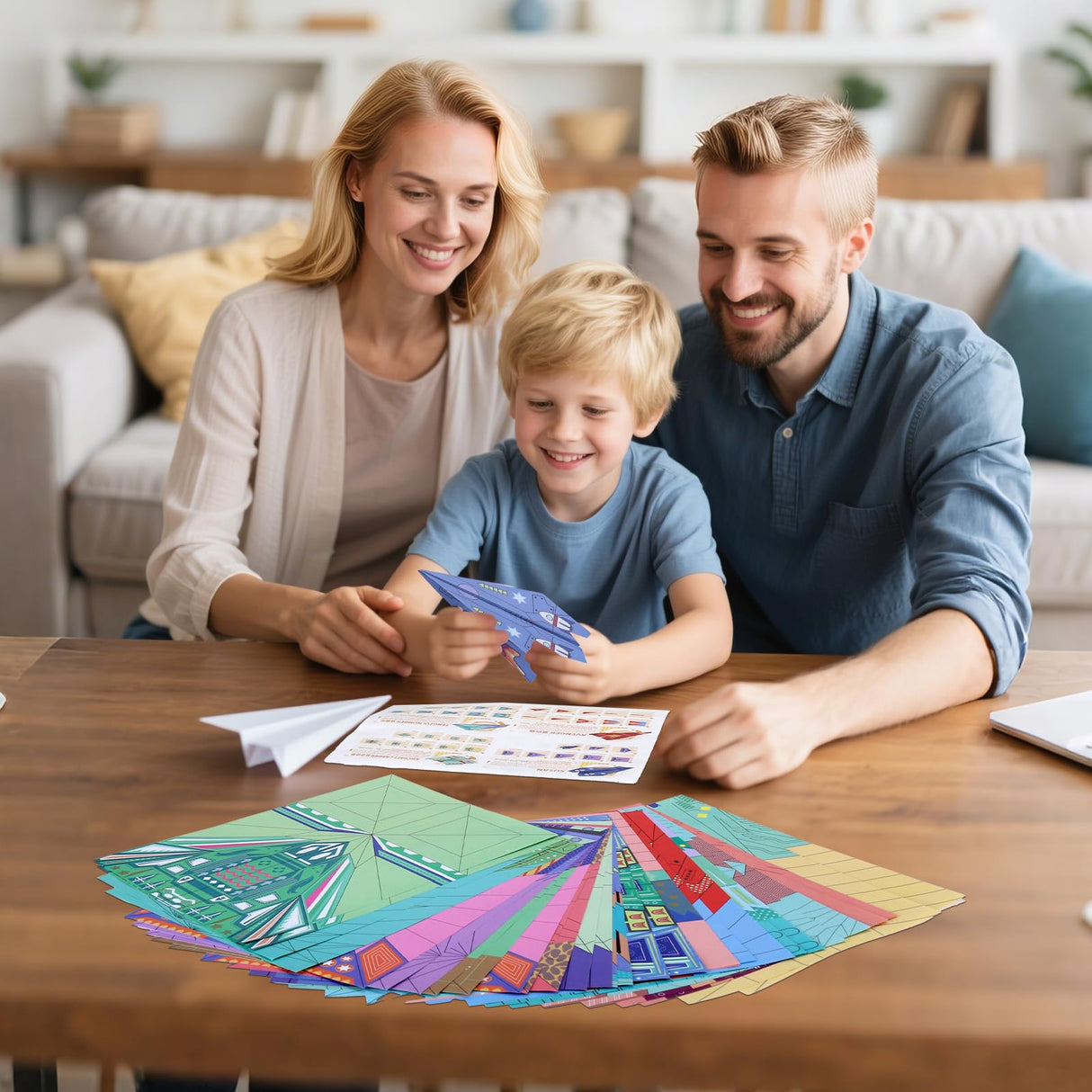 Vodolo Paper Airplane Kits with 16 Classic Designs,32 Sheets Paper Planes Origami Kit for Kids Ages 5-12,Airplane Gifts for Boys and Girls Vodolo