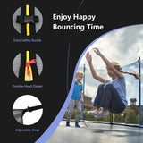 Goplus Trampoline Safety Net for 8FT 10FT 12FT 14FT 15FT 16FT Round Frame Trampoline, Weather-Resistant Breathable Replacement Enclosure Net with Adjustable Straps, Net Only Goplus
