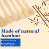 HANSGO 6PCS Bamboo Kitchen Utensils, Bamboo Spatula Spoons Kitchen Cooking Utensils Set for Home Kitchen Housewarming Holiday Gift HANSGO