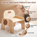 ibwaae Natural Solid Wooden Kids Chair Height-Adjustable Wooden Chair for Toddlers Montessori Furniture Birthday Gift for Children ibwaae
