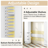 Giantex White Over The Toilet Storage Cabinet with Adjustable Shelves and Double Doors Giantex