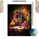 5D Wine Diamond Painting Kit for Adults, Beginners DIY Red Wine Diamond Art Kits Full Round Drill Diamonds Dots Gem Art Home Wall Decor 8x12 INCH Directo