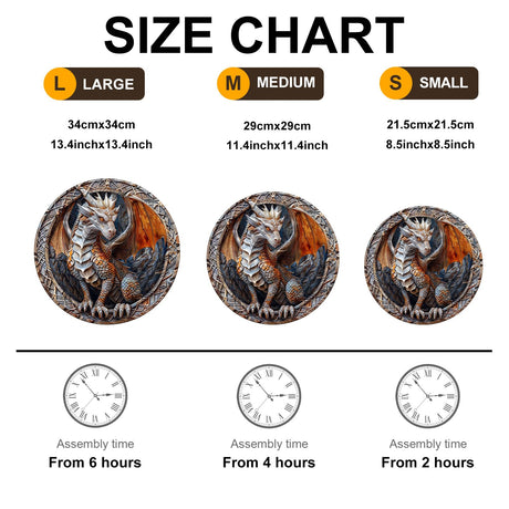Wooden Puzzles for Adults, Wooden Flat Puzzles with 3D Visual Effect, Cave Dragon Puzzles, Unique Puzzles Gifts for Women Men (M-11.4 * 11.4in 200pcs) NABYSHOP
