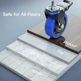 4 Inch Stem Caster Wheels Heavy Duty with Dual Locking 2200Lbs, Threaded Stem Casters 3/8" -16 x 1, Swivel Industrial Casters Set of 4, Wheels for Cart and Furniture WOZESEIK