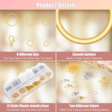Amrules 1200 Pcs Jump Rings for Jewelry Making Supplies, Necklace Repair Kit with Open/Close Tools, Pliers, Tweezers, Lobster Clasps, Jewelry Jump Rings for Crafts and Key Chains (Silver and Gold) Amrules