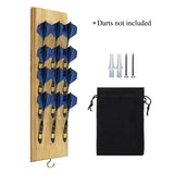FDLS Darts Caddy Wall Mounted Darts Holder/Stand/with Metal Hook, Accessory Storage Bag, Displays 12 Set of Steel/Soft Tip Darts FDLS