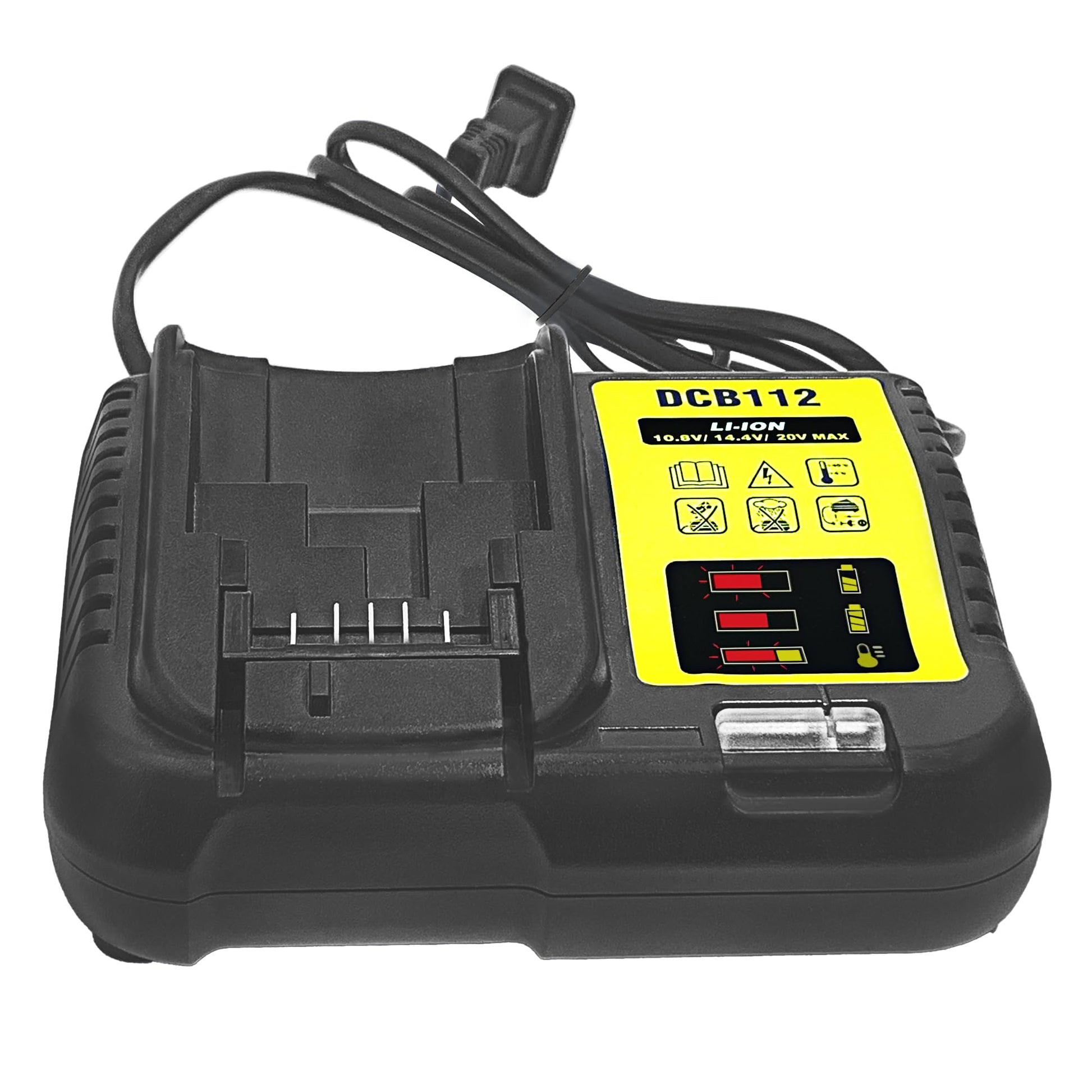 byczone Replacement Battery Charger DCB112 for Dewalt 20V Lithium-Ion Battery, Compatible with Dewalt 12V/20V Li-ion Battery DCB208 DCB206 DCB205 DCB204 DCB201 DCB200 DCB230 DCB240 - WoodArtSupply