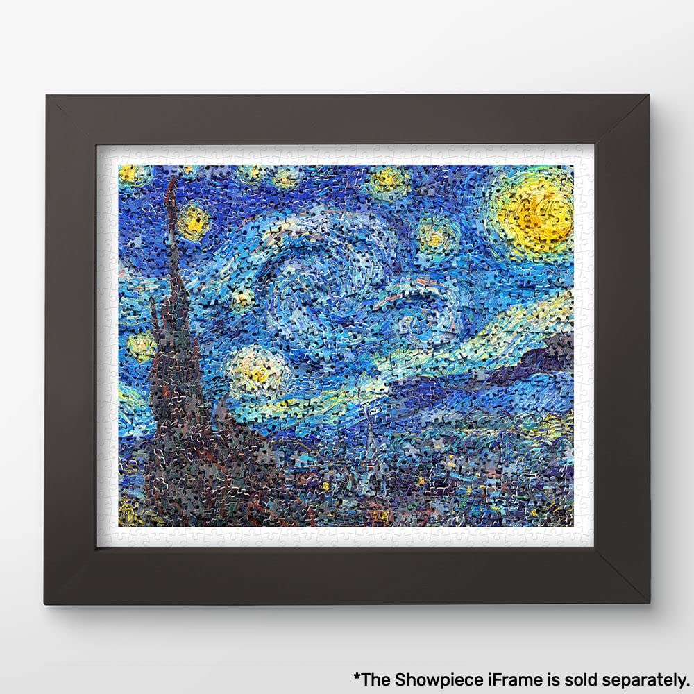 Pintoo Jigsaw Puzzles 500 Piece for Adults - Puzzle in Puzzle - Van Gogh's Starry Night Beautiful Plastic Puzzle for Home Decor Zero Dust Easy Storage [H2285] Pintoo