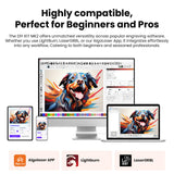 AlgoLaser Laser Engraver DIY KIT MK2 10000mW, Laser Cutter with 3.5" Touch Screen and AlgoOS, High Precision Laser Engraving Machine for Wood and Metal Acrylic Glass Leather, Laser Class 1 AlgoLaser