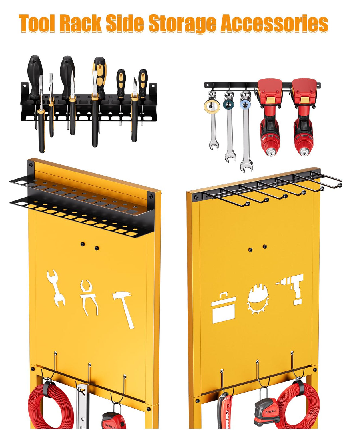FHXZH Power Tool Organizer with Wheels - Garage Power Tools Storage Cart, Large Rolling Drill Holder Cordless Battery Storage, Heavy Duty Floor Standing Utility Rack Gift for Men, Husband, Father FHXZH