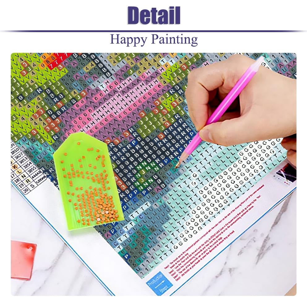 Canrichshop 6 Packs Diamond Art Painting Kits for Adults,Beach Moon Diamond Painting Kits for Beginners,Landscape 5D Full Drill Diamond Dots,Gem Art Crafts for Adults Wall Decor 12x16inch Canrichshop