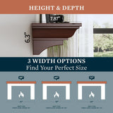 Fireplace Mantel, 60 Inch Rustic Fireplace Mantle with Arched Corbels, 100 lbs Weight Capacity Fire Place Mantel, Natural Wood Mantles for Over Fireplace, Fire Place Mantel for Living Room (Walnut) KALSUBO