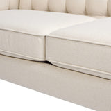 Jennifer Taylor Home James 74" Modern Tuxedo Sofa, Sky Neutral Beige Polyester Jennifer Taylor Home