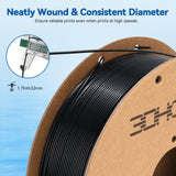 3DHoJor High Speed Printer PLA Filament 1.75mm 1kg Cardboard Spool (2.2lbs) Rapid PLA to 5X Faster Printing Filament Dimensional Accuracy +/- 0.02 mm Fits for Most FDM 3D Printer -Black 3DHoJor