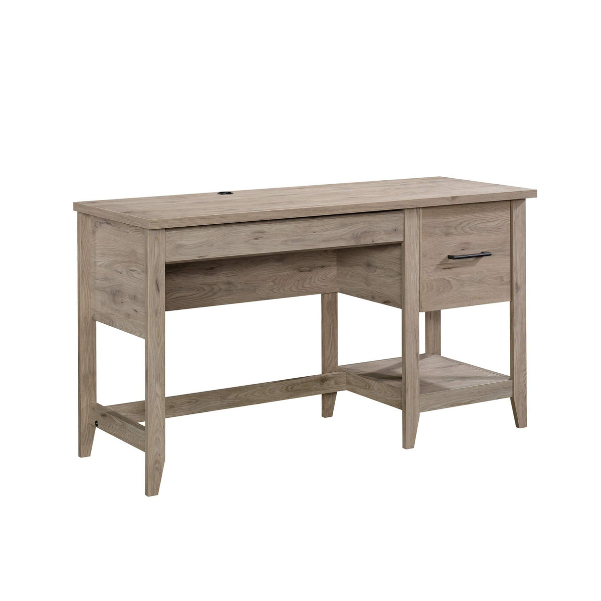 Sauder Summit Station Desk, L: 52.09" x W: 19.29" x H: 29.02", Laurel Oak finish Sauder
