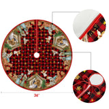 AVOIN colorlife Buffalo Plaid Christmas Tree Skirt 36 Inch, Winter Holiday Tree Decoration AVOIN colorlife