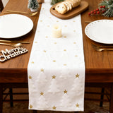 Baccessor Winter White Fur Table Runner Christmas Tree Soft Fluffy Plush Faux Fur Tufting Table Runner 13x72 Inch for Kitchen Center Dinning Dresser Cover Coffee Indoor Holiday Party Decoration Baccessor
