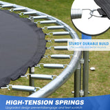 PayLessHere Trampoline 8FT 10FT 12FT 14FT Trampoline with Enclosure ASTM Approved-Combo Bounce Exercise Trampoline PVC Spring Cover Padding for Kids and Adults (Blue, 14FT) PayLessHere