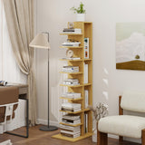 ELECWISH Narrow Bookshelf, 13-Tier Bookcase for Small Space, Tall Vertical Spine Bookshelf Tower, Modern Corner Book Shelf with Storage for Home Office ELECWISH