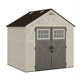 Suncast 8' x 7' Heavy-Duty Resin Tremont Storage Shed, Cream Suncast